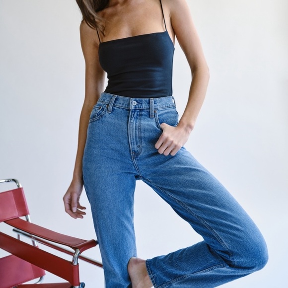 Women’s ABERCROMBIE & FITCH The 90’s Straight Ultra High Rise jeans- Size 4 Long - Picture 3 of 12